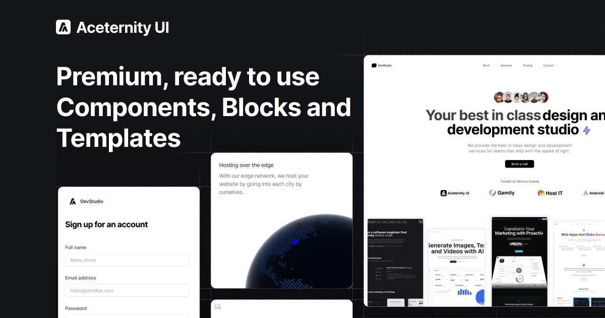 Aceternity UI preview