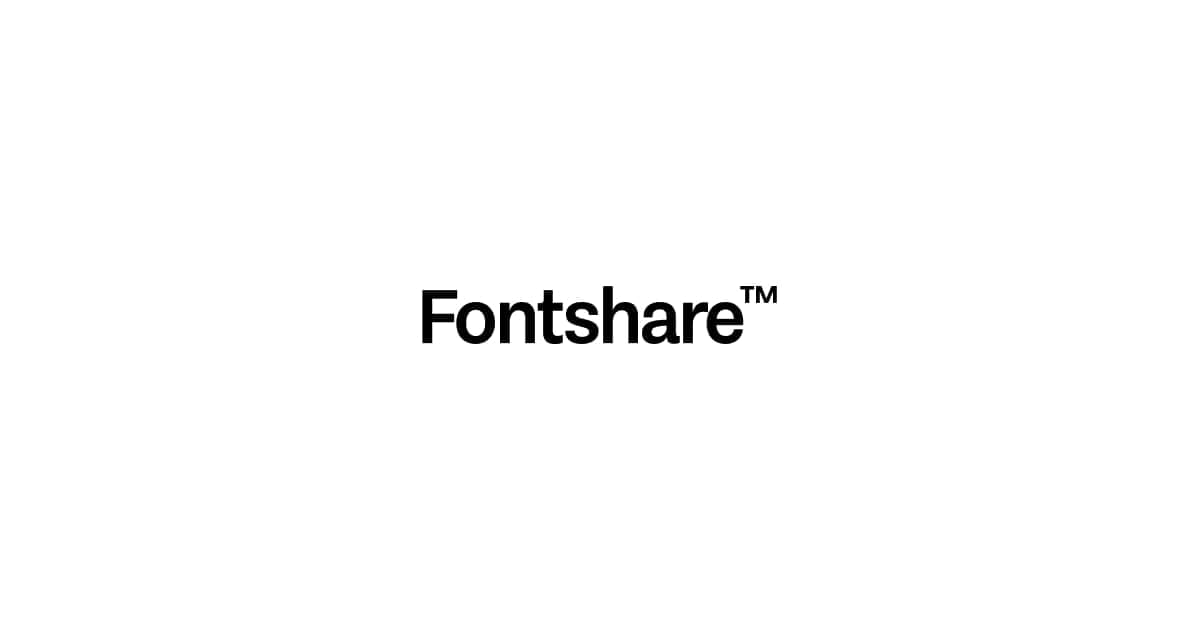 Fontshare preview